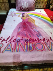 Barbie Themed Bed Sheet Ds # 052
