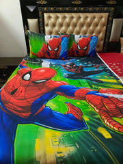 SPIDER-MAN-WITH TEAM COTTON BEDSHEETS