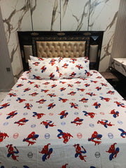 SpiderMan All Over Cotton Bedsheet