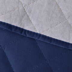 Cotton Quilted Sofa Cover ﹙ Blue﹚