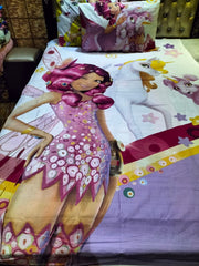 Mia and Me with Unicorn Cartoon Bed Sheet