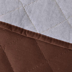 Cotton Quilted Sofa Cover ﹙ Brown)