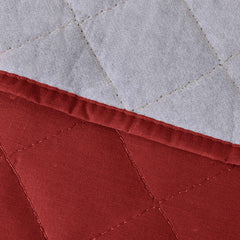 Cotton Quilted Sofa Cover ﹙ Maroon ﹚