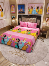 Princess Sparkle World Cotton Double Bedsheets