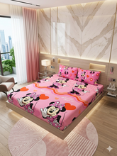 Heart Blossom Minnie 💖Cotton Double Bedsheets