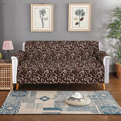 COTTON PRINTED SOFA RUNNER -DARK BROWN