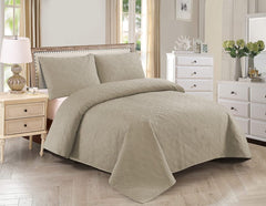Grey- 3 PCS Summer Comforter Set (Light Filling)