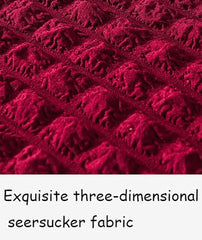 RUFFELED TURKISH SOFA COVERS Maroon Color