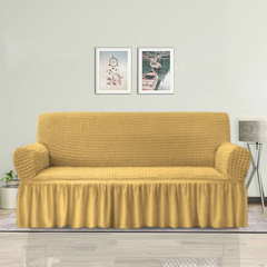 RUFFELED TURKISH SOFA COVERS Baige Color