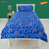Hot Wheels Over All Printed Bedsheets