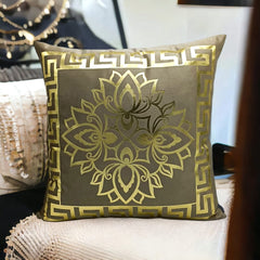 Baige Dark Skin Golden Foil Cushions Covers