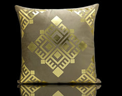 Baige Dark Skin Golden Foil Cushions Covers