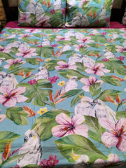 Digital Printed T200 Parcale Double Bedsheet