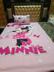 Minnie Pink Cotton Bedsheets ET-D134