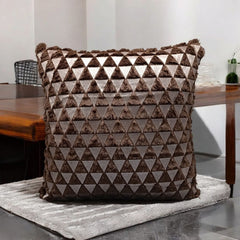 Farr Triangle Silver Foil Cushions Covers