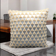 Farr Triangle Silver Foil Cushions Covers