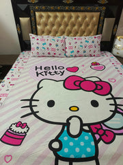 Hello Kitty Pink Cotton Bedsheets ET-D158