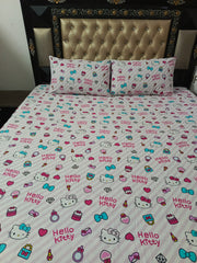 Hello Kitty Shoes Makeup Over All Bedsheets
