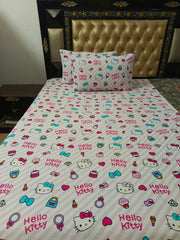 Hello Kitty Shoes Makeup Over All Bedsheets