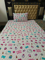 Hello Kitty Shoes Makeup Over All Bedsheets