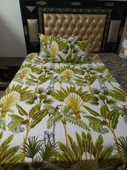 Tropical vintage Tree Cotton Sateen Bedsheets