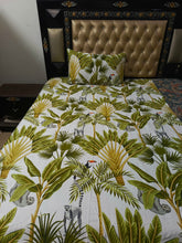 Tropical vintage Tree Cotton Sateen Bedsheets