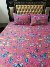 Pink Cotton sateen Bedsheets