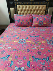 Pink Cotton sateen Bedsheets