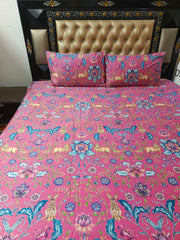 Pink Cotton sateen Bedsheets