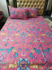 Pink Cotton sateen Bedsheets