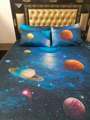 Galaxy Space Cotton sateen Bedsheets
