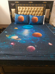 Galaxy Space Cotton sateen Bedsheets