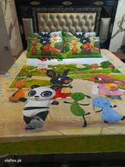 Panda Kids & Friends Cotton Bedsheets