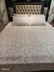 Elemental Melanie Beige Cotton Bedsheets