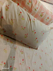 Cherry Florals Cotton Double Bedsheets