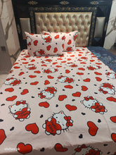 Hello Kitty Hearts All over Cotton Bedsheets
