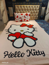 Hello Kitty Red Hearts Cotton Bedsheets