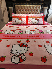 Hello Kitty Red Apple Double Bedsheet