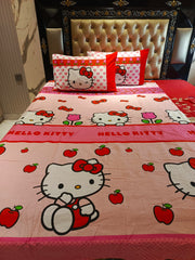 Hello Kitty Red 🍎Cotton Bedsheets