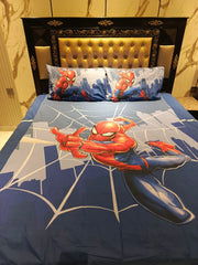 Spiderman Double Bedsheet with 2 Pillow Case