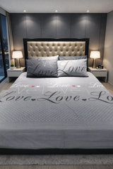 Romantic & Sentimental Grey Double Bedsheets