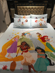 Rapunzel Cindrella Bella Princess Cotton Double Bedsheets