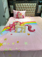 "Little Pony Magical Rainbow" cotton Single Bedsheets