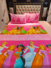 Princess Sparkle World Cotton Single Bedsheets