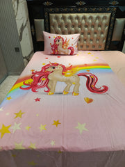 "Little Pony Magical Rainbow" cotton Single Bedsheets