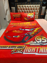 Lighting McQueen Cotton Single Bedsheets