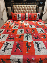 Football Players Cotton Double Bedsheets