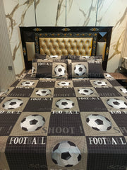 Football shoot Cotton Double Bedsheet