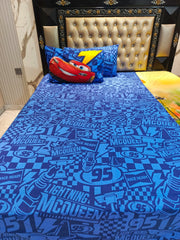 McQueen Speed Geometry Cotton Single Bedsheets