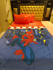 SpiderMan Red Faces 4Pc Summer Comforter Set